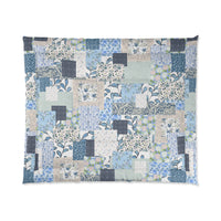 Sidney, Girly Boho Blue Patchwork Quilt Comforter! Super Soft! Free Shipping!! Mix and Match for That Boho Vibe!