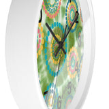 Boho Green Tie Dye Wall Clock! Perfect For Gifting! Free Shipping!!!