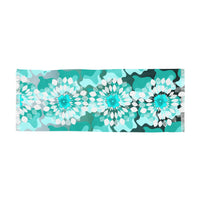 Teal Ombre Boho Florals  Lightweight Scarf! Use as a Hair Tie, Swimsuit Cover, Shawl! Free Shipping! Great For Gifting!