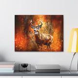 Western Mountain Deer Scenery in Oranges and Browns Canvas Gallery Wraps!