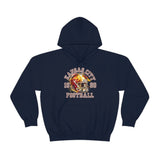 Kansas City Football Paint Splatter Helmet Unisex Hoodie! Football Season!