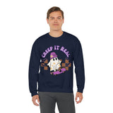 Creep it Real Skate Boarding Retro Ghost Unisex Heavy Blend Crewneck Sweatshirt! Halloween! Fall Vibes!