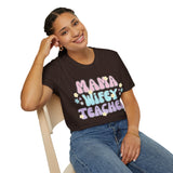 Mama Wifey Teacher Unisex Graphic Tees! All New Heather Colors!!! Free Shipping!!! Back To School!