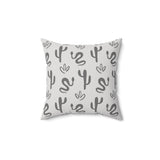 Western/Boho Snakes and Botanicals Plants Grey Square Pillow!