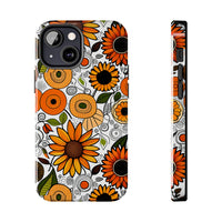 Sunflowers and Daisies Retro Fall Vibes Tough Phone Cases!