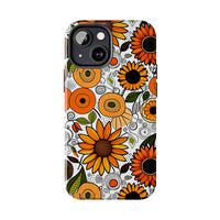 Sunflowers and Daisies Retro Fall Vibes Tough Phone Cases!