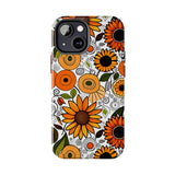 Sunflowers and Daisies Retro Fall Vibes Tough Phone Cases!