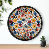 Boho Floral Cream Print Wall Clock! Perfect For Gifting! Free Shipping!!! 3 Colors Available!