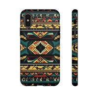 Black Aztec Tough Cases! Cellphone Cases! Multiple Sizes Available! Apple iPhone, Samsung Galaxy, and Google Pixel devices!