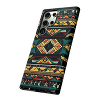 Black Aztec Tough Cases! Cellphone Cases! Multiple Sizes Available! Apple iPhone, Samsung Galaxy, and Google Pixel devices!