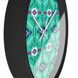 Aztec Print Mint and Navy Wall Clock! Perfect For Gifting! Free Shipping!!! 3 Colors Available!