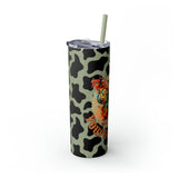 Your So Golden Butterfly Cow Printed Skinny Tumbler with Straw, 20oz! Multiple Colors!