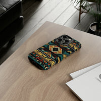 Black Aztec Tough Cases! Cellphone Cases! Multiple Sizes Available! Apple iPhone, Samsung Galaxy, and Google Pixel devices!