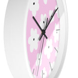 Retro Pastel Purple Florals Print Wall Clock! Perfect For Gifting! Free Shipping!!! 3 Colors Available!