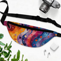 Boho Watercolor Waves Fanny Pack! Free Shipping! One Size Fits Most!