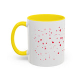 Disco Fox I Love You Valentines Day Accent Coffee Mug (11, 15oz)! Free Shipping! Microwave and Dishwasher Safe! BPA Free