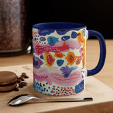 Abstract Watercolor Strokes Accent Coffee Mug, 11oz! Free Shipping! Great For Gifting! Lead and BPA Free!