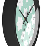 Retro Pastel Green Florals Print Wall Clock! Perfect For Gifting! Free Shipping!!! 3 Colors Available!