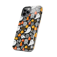 Spider Webs and Candy Corn Little Ghost Halloween Tough Phone Cases! Fall Vibes!