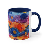 Boho Watercolor Daisy Accent Coffee Mug, 11oz! Free Shipping! Great For Gifting! Lead and BPA Free!