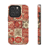 Royal Red Floral Fall Vibes Tough Phone Cases!