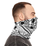 Classic Black and White Print Lightweight Neck Gaiter! 4 Sizes Available! Free Shipping! UPF +50! Great For All Outdoor Sports!