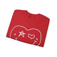 Valentines Day Heart Smiley Star Eye Unisex Sweatshirt! Retro! Plus Sizes Available!