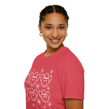 Cowgirl Smiley Daisy Medley Unisex Graphic Tees! Summer Vibes! All New Heather Colors!!! Free Shipping!!!