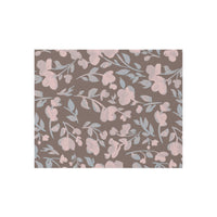 Boho Grey and Pink Floral Outdoor Rug! Chenille Fabric! Free Shipping!