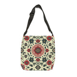 Destiny Print Floral Pink Adjustable Tote Bag with Spacious Zippered Pocket! Check out My Matching Weekender Bag!