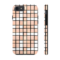 Pastel Pink Checkerboard Tough Phone Cases, Case-Mate!