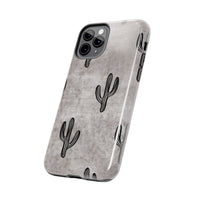 Grey Acid Wash Cactus Western Tough Phone Cases!