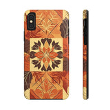 Reddish Orange Star Flower Fall Vibes Tough Phone Cases!