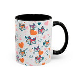 Coffee Mug - Fox Heart Medley Valentines Day Mug (11, 15oz)