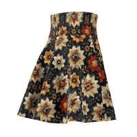 Western Black and Brown Florals Women's Skater Skirt! Free Shipping!