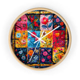 Boho Quilted Patchwork in Yellow Print Wall Clock! Perfect For Gifting! Free Shipping!!! 3 Colors Available!