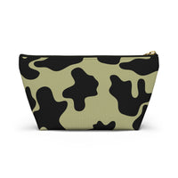 Mauve Green Cow Print Travel Accessory Pouch, Check Out My Matching Weekender Bag! Free Shipping!!!