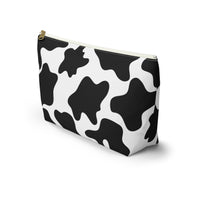 White and Black Cow Print Travel Accessory Pouch, Check Out My Matching Weekender Bag! Free Shipping!!!