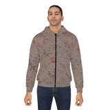 Brown Mineral Wash Unisex Full Zip Jacket! Polyester exterior, Fleece interior! Free Shipping!