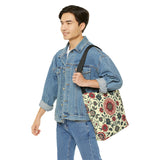 Destiny Print Floral Pink Adjustable Tote Bag with Spacious Zippered Pocket! Check out My Matching Weekender Bag!