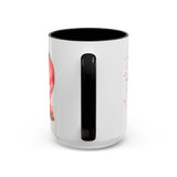 Disco Fox I Love You Valentines Day Accent Coffee Mug (11, 15oz)! Free Shipping! Microwave and Dishwasher Safe! BPA Free