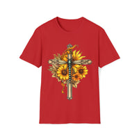 1 Dragonfly Cross Sunflower Unisex Graphic Tees! Halloween! Fall Vibes!