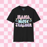 Mama Wifey Teacher Unisex Graphic Tees! All New Heather Colors!!! Free Shipping!!! Back To School!