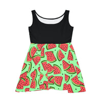 Watermelon Print Women's Fit n Flare Dress! Free Shipping!!! New!!! Sun Dress! Beach Cover Up! Night Gown! So Versatile!