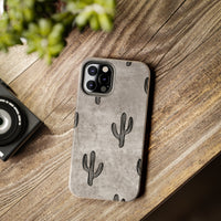 Grey Acid Wash Cactus Western Tough Phone Cases!