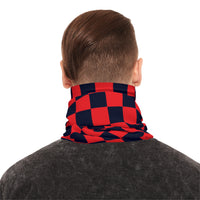 Black and Red Plaid Lightweight Neck Gaiter! 4 Sizes Available! Free Shipping! UPF +50! Great For All Outdoor Sports!