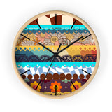 Groovy Patchwork Purple and Pink Print Wall Clock! Perfect For Gifting! Free Shipping!!! 3 Colors Available!