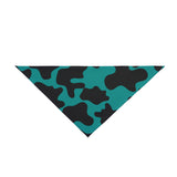 Black and Teal Blue Cow Print Pet Bandana! Foxy Pets! Free Shipping!!!