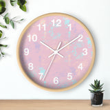 Boho Paint Washed Pink Print Wall Clock! Perfect For Gifting! Free Shipping!!! 3 Colors Available!