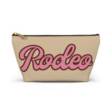 Cream Pink Rodeo Travel Accessory Pouch, Check Out My Matching Weekender Bag! Free Shipping!!!